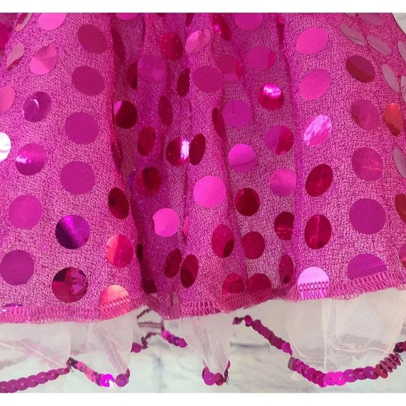 A Wish Come True Dance Costume Dancewear Girl's 5-7 Feelin' Good Pink Sequins - Picture 5 of 6